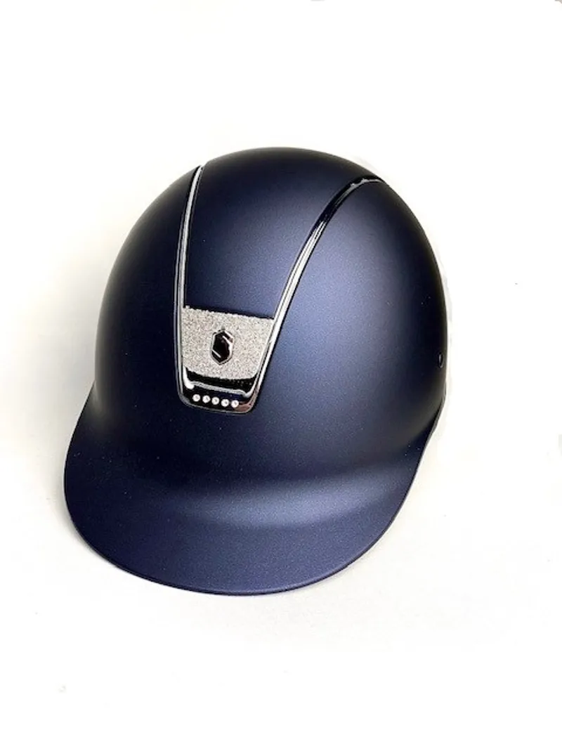 Kids Samshield Shadowmat with Silver Crystal Fabric Blazon and 5 Crystals Navy-2